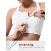 imageYvette Adjustable Front Closure Sports Bras for Women High Support Impact No Bounce Sports Bra Running for Big BreastsWhite