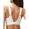imageYvette Womens Sports Bras High Imapct Adjustable Straps Large Bust Workout Supportive Bras for RunningIvory