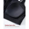 imageYvette Zip Front High Impact Sports Bras for Women Lace Mesh Supportive Bras for WorkoutBlack
