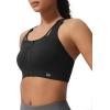 imageYvette Zip Front High Impact Sports Bras for Women Lace Mesh Supportive Bras for WorkoutBlack