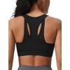 imageYvette Zip Front High Impact Sports Bras for Women Lace Mesh Supportive Bras for WorkoutBlack