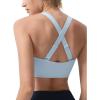 imageYvette Adjustable Front Closure Sports Bras for Women High Support Impact No Bounce Sports Bra Running for Big BreastsBlue