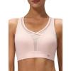 imageYvette Womens Sports Bras High Imapct Adjustable Straps Large Bust Workout Supportive Bras for RunningPink