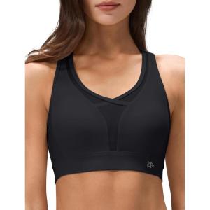 imageYvette Womens Sports Bras High Imapct Adjustable Straps Large Bust Workout Supportive Bras for RunningBlack