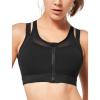 imageYvette High Impact Women Sports Bra Front Closure Double Deck Mesh Running Bra for Plus SizeBlack