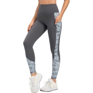 imageYvette Womens Workout Leggings with Pockets High Waisted Stretchy Printed Yoga Pants Non SeeThrough Tummy ControlWhite