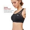 image:imageYvette Plus Size Sports Bras for Women Comfortable Racerback Supporttive Sports Bra Medium Impact WirelessBlack