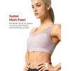 image:imageYvette Plus Size Sports Bras for Women Comfortable Racerback Supporttive Sports Bra Medium Impact WirelessLight Purple
