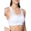 image:imageYvette Plus Size Sports Bras for Women Comfortable Racerback Supporttive Sports Bra Medium Impact WirelessWhite