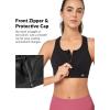 image:imageYvette Front Zip Sports Bras for Women High Support Impact Supportive Running Bra with Sewnin Molded Cups for Large BustBlack