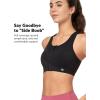 image:imageYvette Front Zip Sports Bras for Women High Support Impact Supportive Running Bra with Sewnin Molded Cups for Large BustBlack