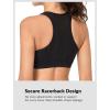 image:imageYvette Front Zip Sports Bras for Women High Support Impact Supportive Running Bra with Sewnin Molded Cups for Large BustBlack