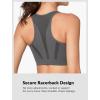 image:imageYvette Front Zip Sports Bras for Women High Support Impact Supportive Running Bra with Sewnin Molded Cups for Large BustGrey