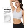image:imageYvette Front Zip Sports Bras for Women High Support Impact Supportive Running Bra with Sewnin Molded Cups for Large BustWhite