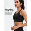 image:imageYvette Front Zipper Sports Bras for Women High Impact Support for Large Breasts Supportive Running Sports Bra Sewnin PadsBlack
