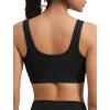 image:imageYvette Front Zipper Sports Bras for Women High Impact Support for Large Breasts Supportive Running Sports Bra Sewnin PadsBlack