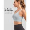 image:imageYvette Front Zipper Sports Bras for Women High Impact Support for Large Breasts Supportive Running Sports Bra Sewnin PadsGrey