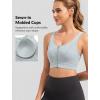 image:imageYvette Front Zipper Sports Bras for Women High Impact Support for Large Breasts Supportive Running Sports Bra Sewnin PadsGrey