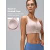 image:imageYvette Front Zipper Sports Bras for Women High Impact Support for Large Breasts Supportive Running Sports Bra Sewnin PadsPink