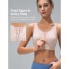 image:imageYvette Front Zipper Sports Bras for Women High Impact Support for Large Breasts Supportive Running Sports Bra Sewnin PadsPink