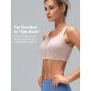 image:imageYvette Front Zipper Sports Bras for Women High Impact Support for Large Breasts Supportive Running Sports Bra Sewnin PadsPink