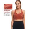 image:imageYvette Sports Bras for Women High Impact Support Racerback Sports Bra Plus Size No Underwire for Running WorkoutOrange Red