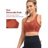 image:imageYvette Sports Bras for Women High Impact Support Racerback Sports Bra Plus Size No Underwire for Running WorkoutOrange Red