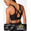 image:imageYvette Sports Bras for Women High Impact Support Sleek VNeck with Adjustable Criss Cross Straps for RunningampWorkoutBlack