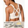 image:imageYvette Sports Bras for Women High Impact Support Sleek VNeck with Adjustable Criss Cross Straps for RunningampWorkoutOffwhite