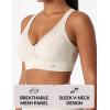 image:imageYvette Sports Bras for Women High Impact Support Sleek VNeck with Adjustable Criss Cross Straps for RunningampWorkoutOffwhite