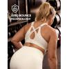 image:imageYvette Sports Bras for Women High Impact Support Sleek VNeck with Adjustable Criss Cross Straps for RunningampWorkoutOffwhite