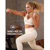 image:imageYvette Sports Bras for Women High Impact Support Sleek VNeck with Adjustable Criss Cross Straps for RunningampWorkoutOffwhite