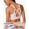 image:imageYvette Sports Bras for Women High Impact Support Sleek VNeck with Adjustable Criss Cross Straps for RunningampWorkoutWater Pink