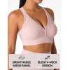 image:imageYvette Sports Bras for Women High Impact Support Sleek VNeck with Adjustable Criss Cross Straps for RunningampWorkoutWater Pink