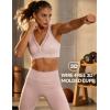 image:imageYvette Sports Bras for Women High Impact Support Sleek VNeck with Adjustable Criss Cross Straps for RunningampWorkoutWater Pink