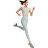 image:imageYvette Yoga Leggings with Pockets for Women 27inch High Waisted Yoga Pants Tummy Control Buttery Soft JacquardGrey