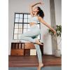 image:imageYvette Yoga Leggings with Pockets for Women 27inch High Waisted Yoga Pants Tummy Control Buttery Soft JacquardGrey