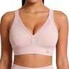 image:imageYvette Sports Bras for Women High Impact Support Sleek VNeck with Adjustable Criss Cross Straps for RunningampWorkoutWater Pink