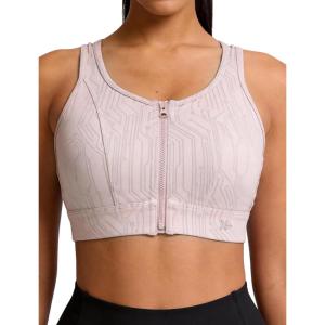 image:imageYvette Front Zipper Sports Bras for Women High Impact Support for Large Breasts Supportive Running Sports Bra Sewnin PadsPink