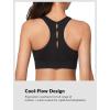 image:imageYvette Sports Bras for Women High Impact Support Front Zipper Running Bra Plus Size No Bounce with Racerback amp Sewn in PadsBlack