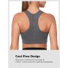 image:imageYvette Sports Bras for Women High Impact Support Front Zipper Running Bra Plus Size No Bounce with Racerback amp Sewn in PadsGrey