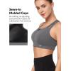 image:imageYvette Sports Bras for Women High Impact Support Front Zipper Running Bra Plus Size No Bounce with Racerback amp Sewn in PadsGrey