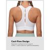 image:imageYvette Sports Bras for Women High Impact Support Front Zipper Running Bra Plus Size No Bounce with Racerback amp Sewn in PadsWhite