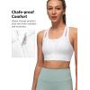 image:imageYvette Sports Bras for Women High Impact Support Front Zipper Running Bra Plus Size No Bounce with Racerback amp Sewn in PadsWhite