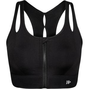 image:imageYvette Sports Bras for Women High Impact Support Front Zipper Running Bra Plus Size No Bounce with Racerback amp Sewn in PadsBlack