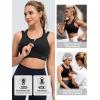 image:imageYvette Front Closure High Support Sports Bras for Women Double Straps Plus Size Sports Bra with Sewn in PadsBlack