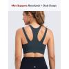 image:imageYvette Front Closure High Support Sports Bras for Women Double Straps Plus Size Sports Bra with Sewn in PadsHaze Blue