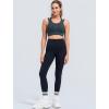 image:imageYvette Front Closure High Support Sports Bras for Women Double Straps Plus Size Sports Bra with Sewn in PadsHaze Blue