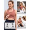 image:imageYvette Front Closure High Support Sports Bras for Women Double Straps Plus Size Sports Bra with Sewn in PadsRose Red