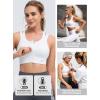 image:imageYvette Front Closure High Support Sports Bras for Women Double Straps Plus Size Sports Bra with Sewn in PadsWhite